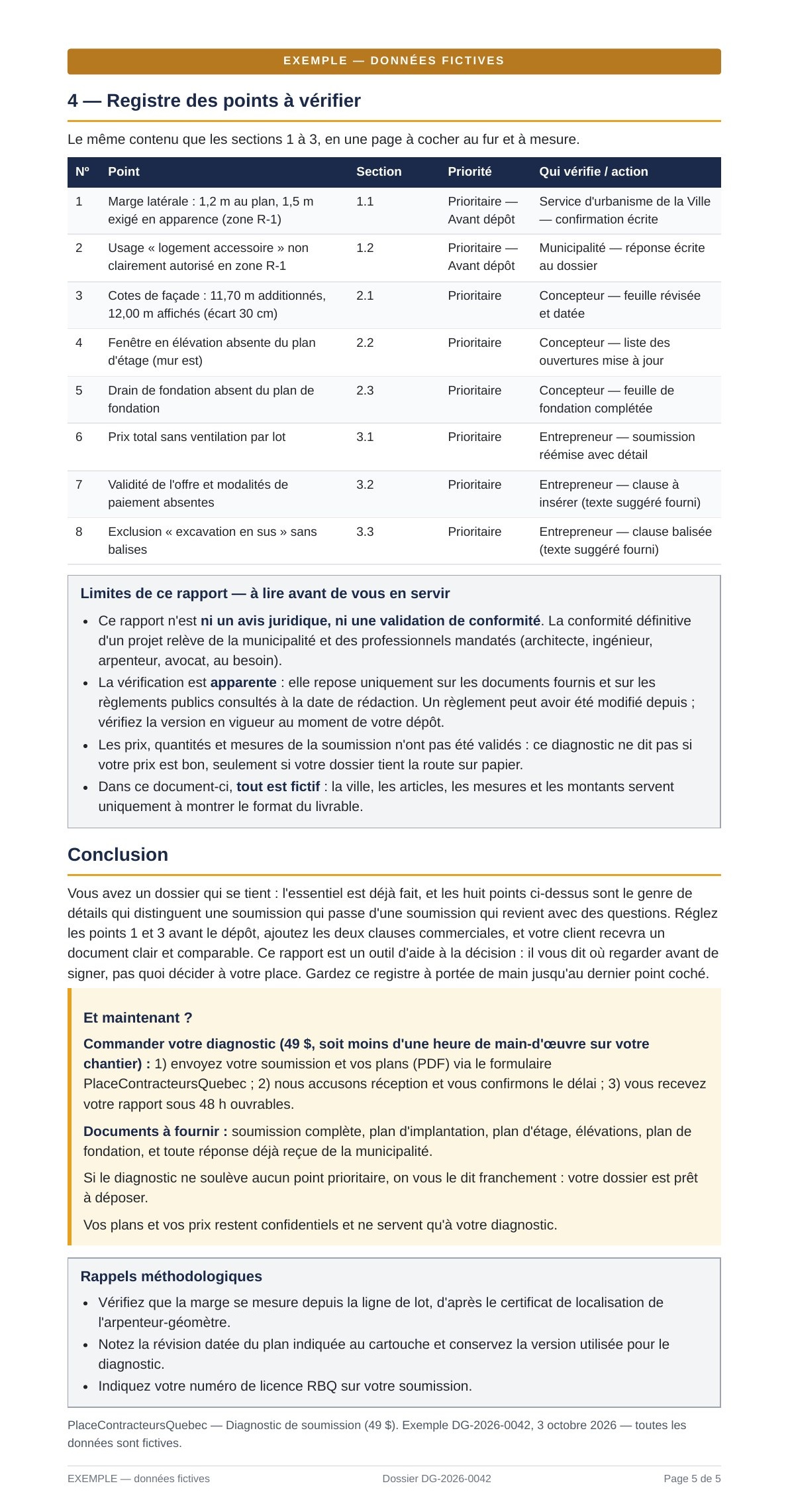 Page 5 sur 5 du rapport complet